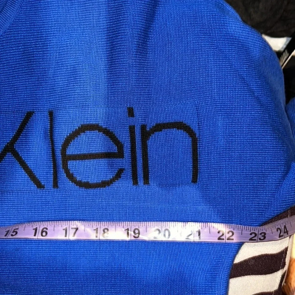 Calvin Klein blue logo unisex knit crew neck sweater Sz XS - Picture 6 of 11
